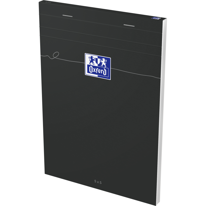 Bloc Oxford Smart Noir Agrafe 148X210 160P Optik P. Q5/5+Tag
