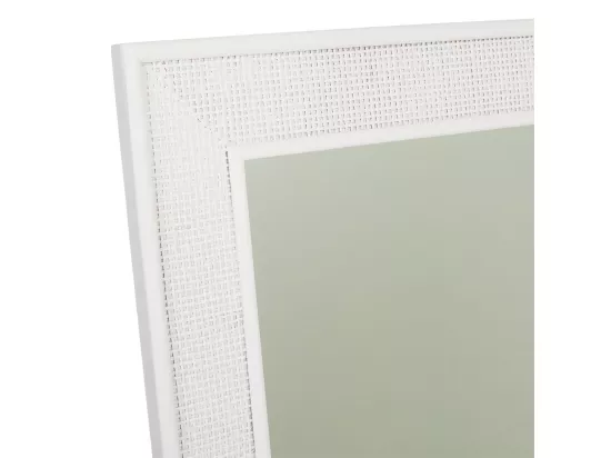 Miroir en bois et treillis blanc 70x2.5x100h