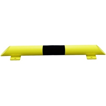 Lisse de protection tubulaire pour entrepôt - Acier 3mm - Jaune/Noir