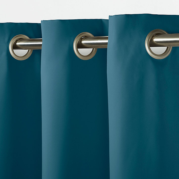 Rideau occultant thermique Vestris GoodHome bleu L.260 x l.140 cm