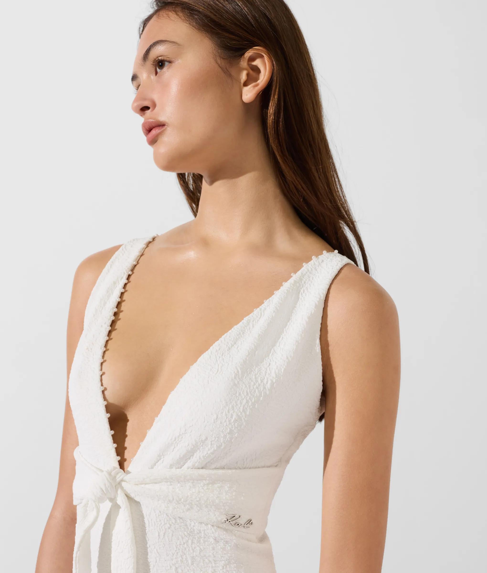 Badpak met textuur en neppe parels