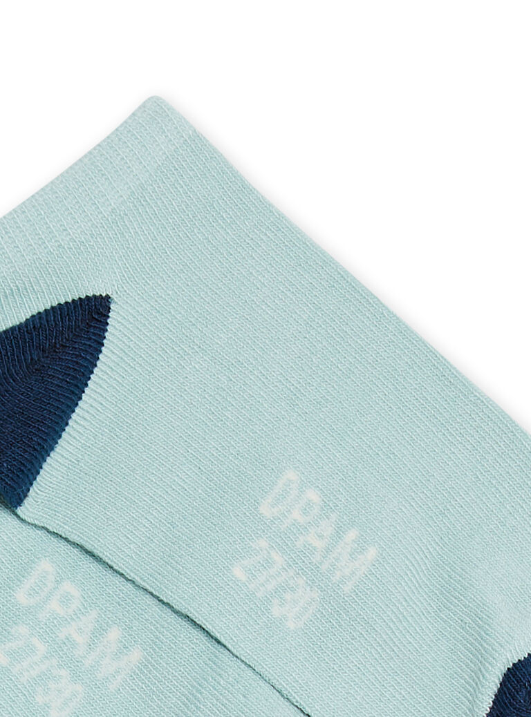 Socquettes opaline et bleu foncé enfant garçon