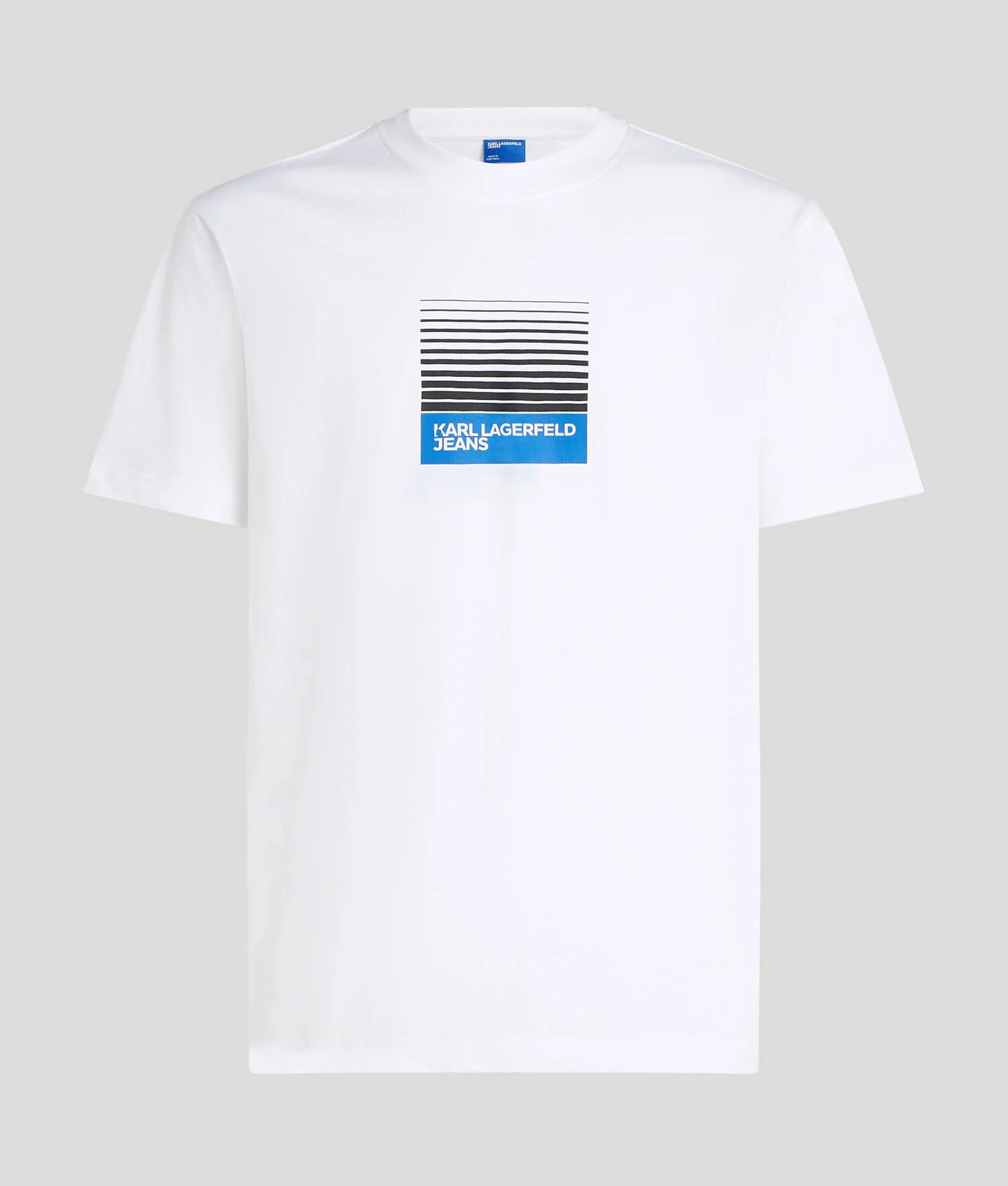 T-SHIRT LOGO ENCADRÉ ESTOMPÉ - Blanc