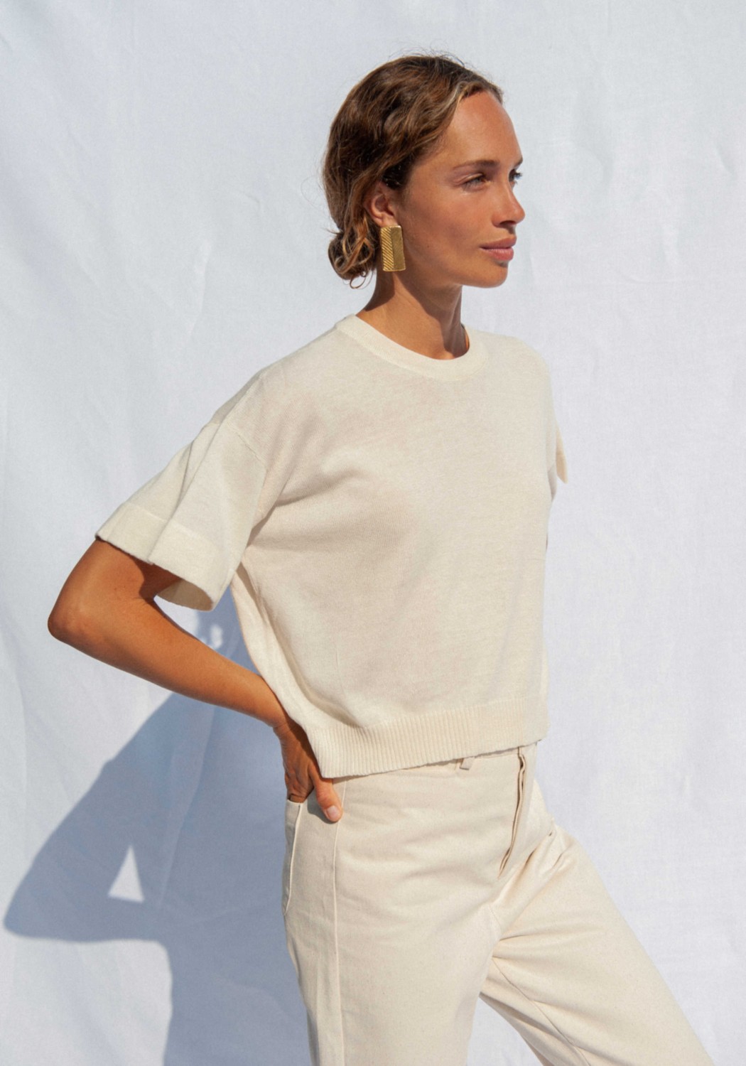 Jungle Folk Knit Top El Sur Ivory