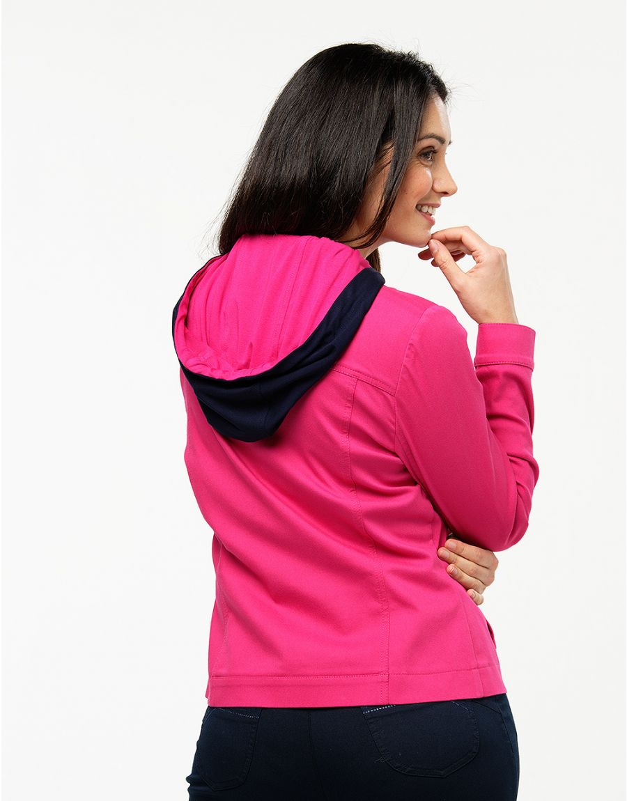 Veste coton fuchsia