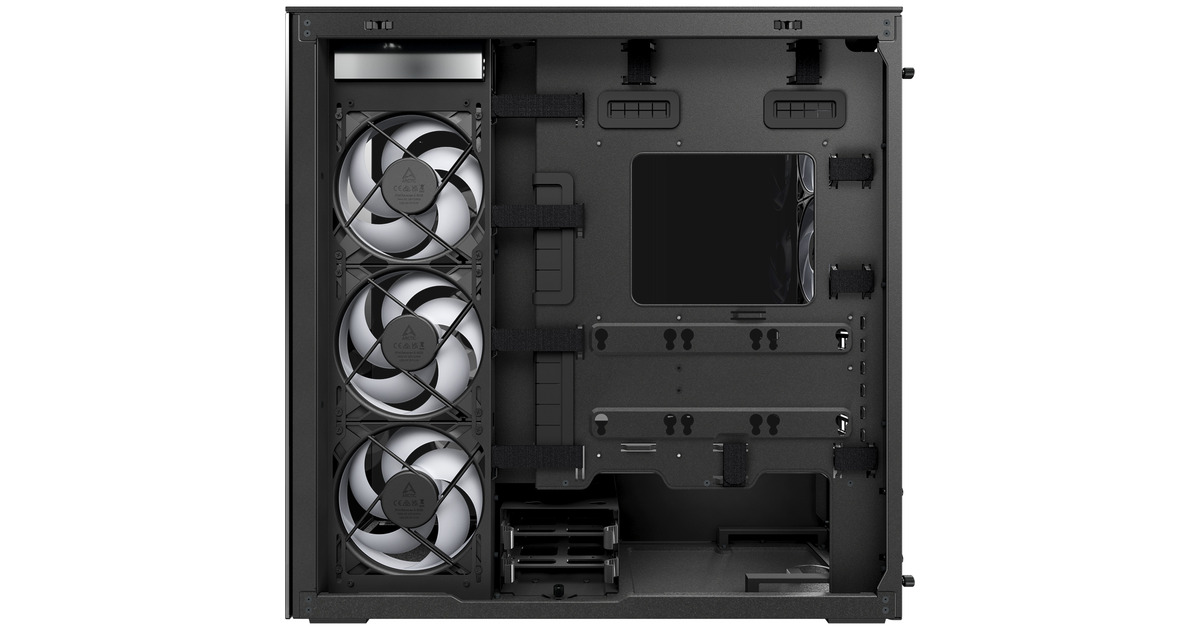 ARCTICXtender midi tower behuizing  (Zwart (mat) | 2x USB-A | 1x USB-C | RGB | Tempered Glass)