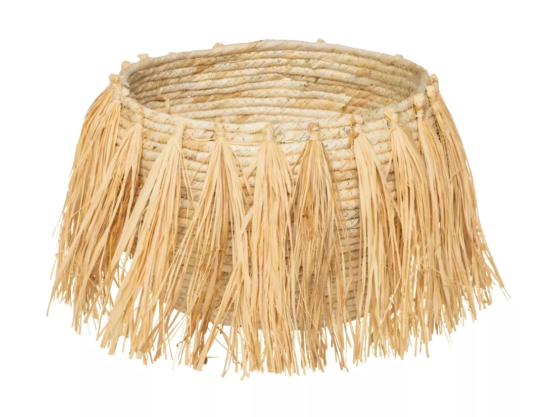 Set de 2 Paniers de rangement à frange