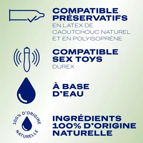 Gel Lubrificante Durex 100% de Origem Natural - Fórmula Original - 100ml