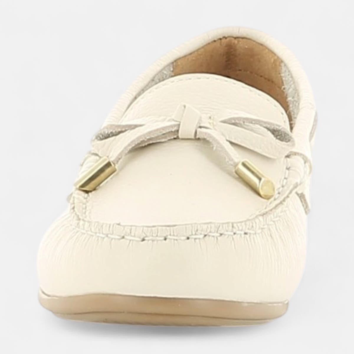 Mocassins Femme en cuir ecru