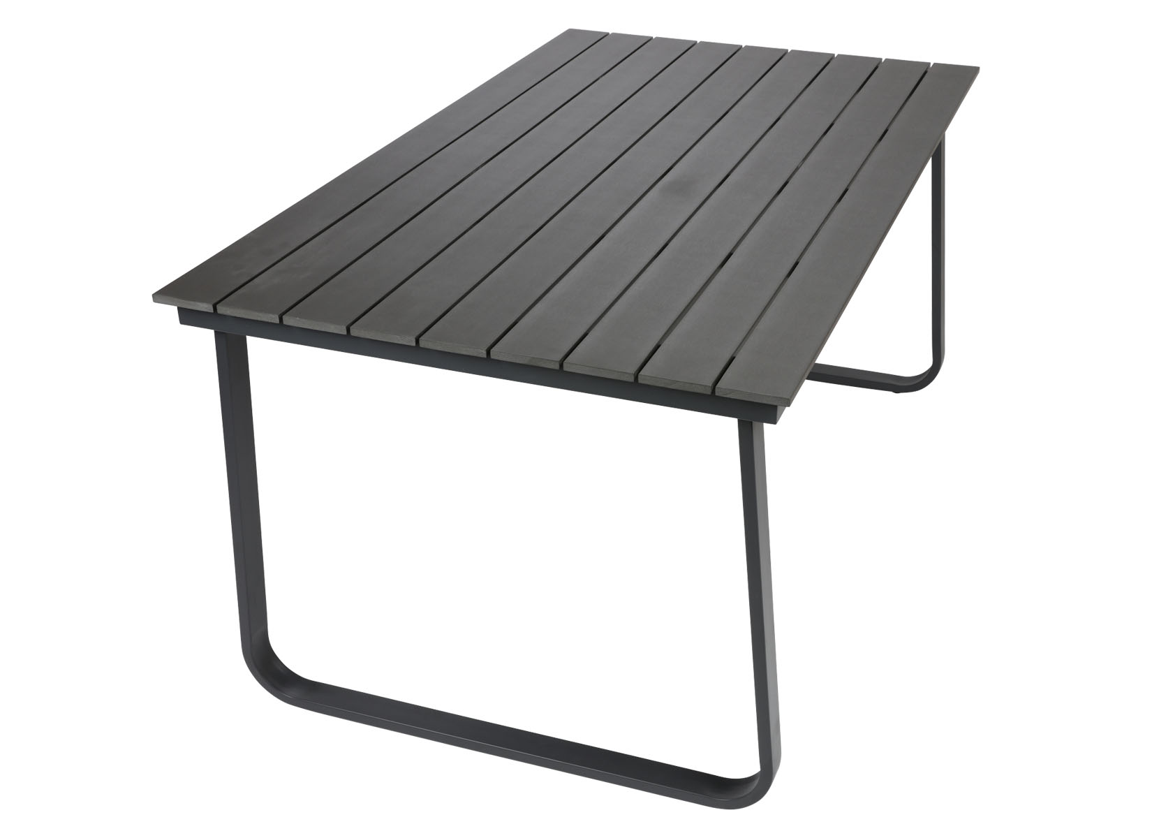 Gartentisch in Holzoptik 150x90x74cm Anthrazit