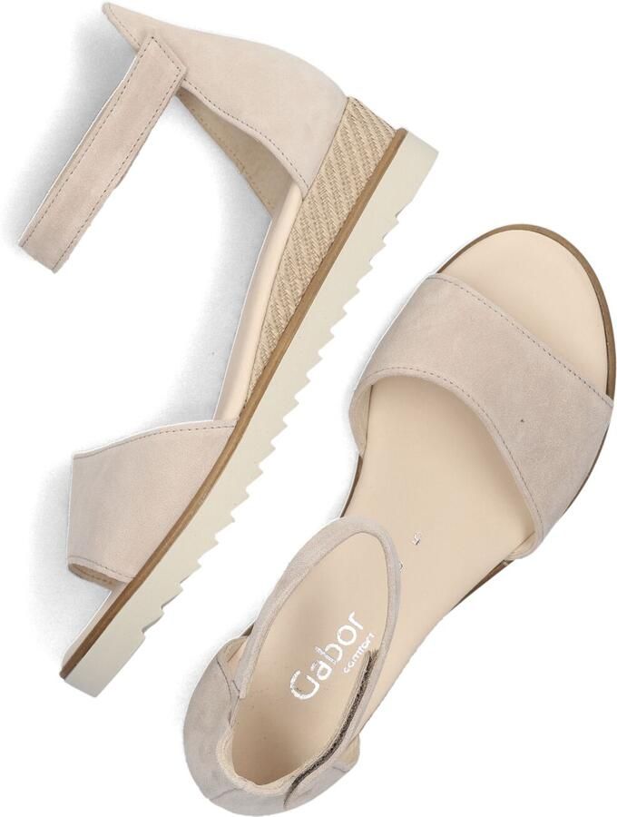 GABOR Sandalen met Hak Dames 780.2 Maat: 37 Materiaal: Suède Kleur: Beige