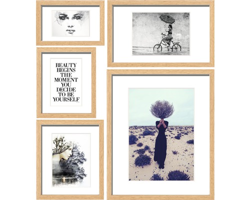 Ingelijste foto Beauty 5-delige set 53x65 cm