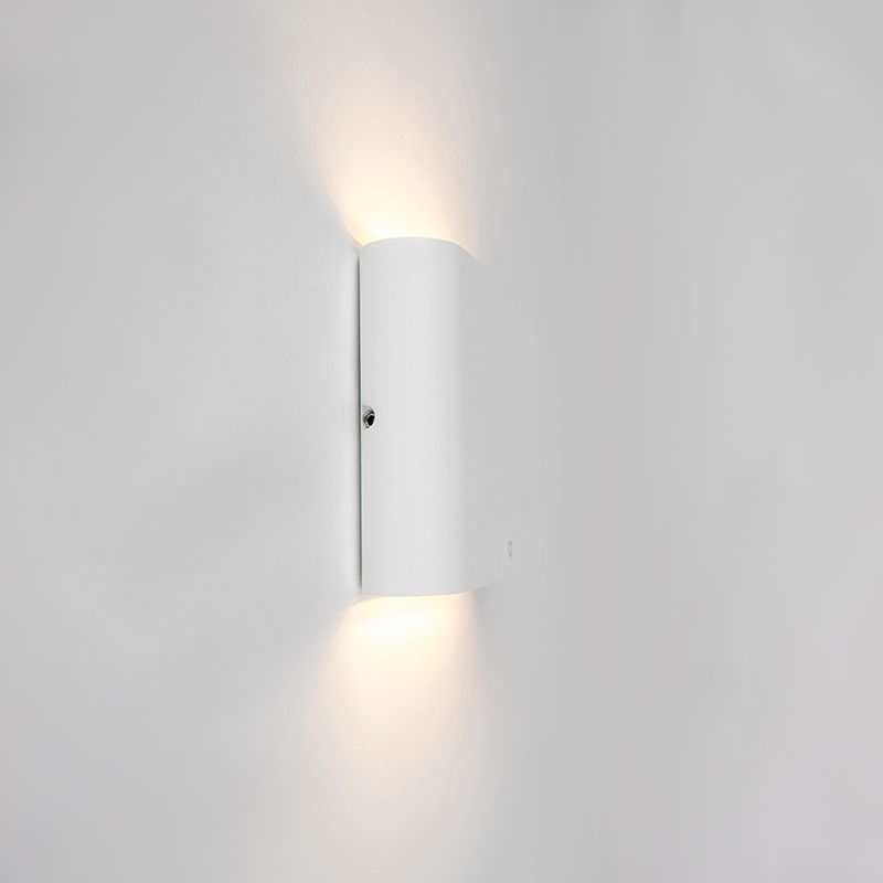 Moderne buiten wandlamp wit 11,5 cm incl. LED - Batt
