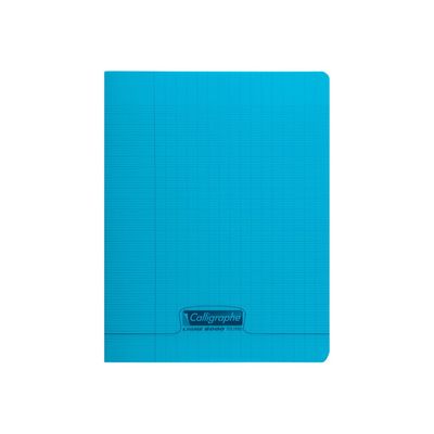 Calligraphe 8000 - Cahier polypro 17 x 22 cm - 96 pages - grands carreaux (Seyes) - bleu