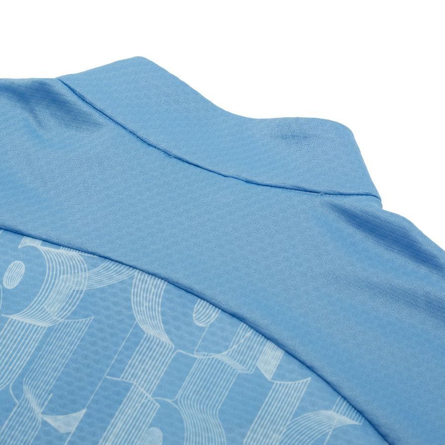 Manchester City Maillot d'Entraînement Avant-Match Fermeture Éclair 1/4 - Bleu Clair/Blanc Enfant