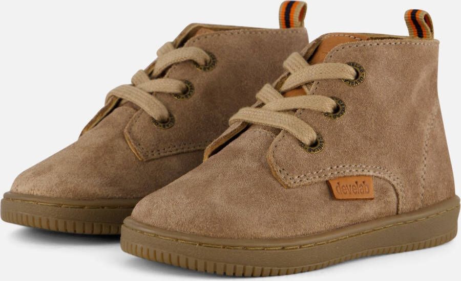 Develab Babyschoenen taupe Suede Kinderschoenen