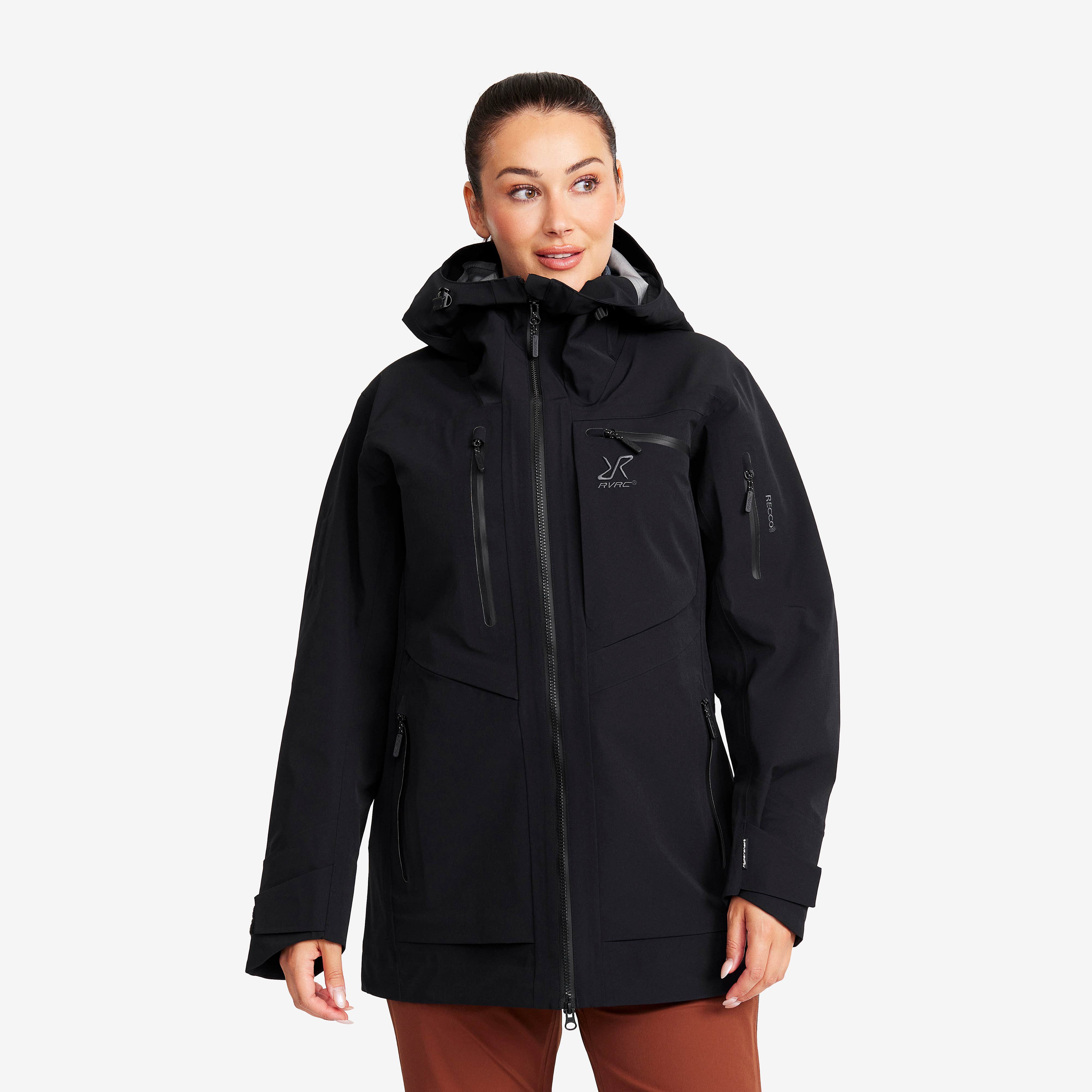 Cyclone Long 3L Jacket Dame Black