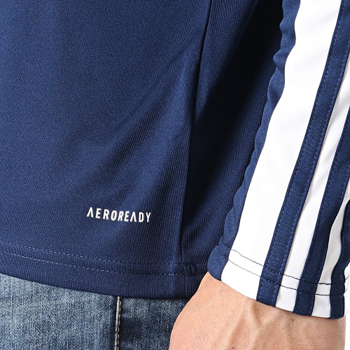 Tee Shirt Manches Longues A Bandes Squad 21 GN5790 Bleu Marine