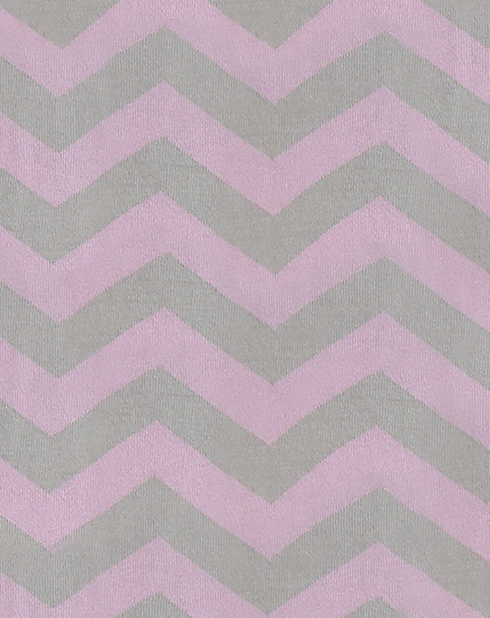 Babydecke ZICKZACK (80x100) in rosa/grau