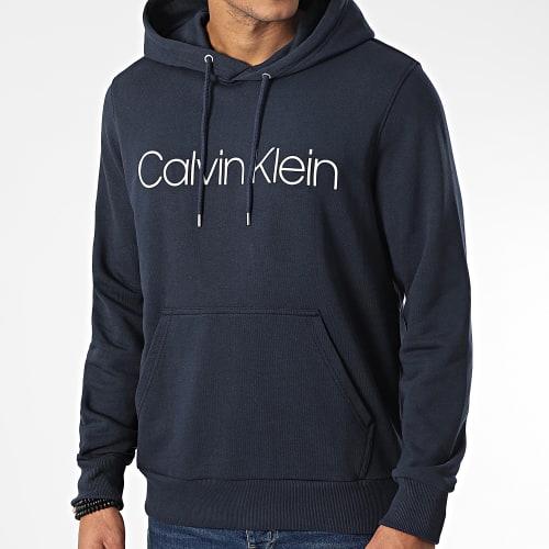 Sweat Capuche Cotton Logo 4060 Bleu Marine