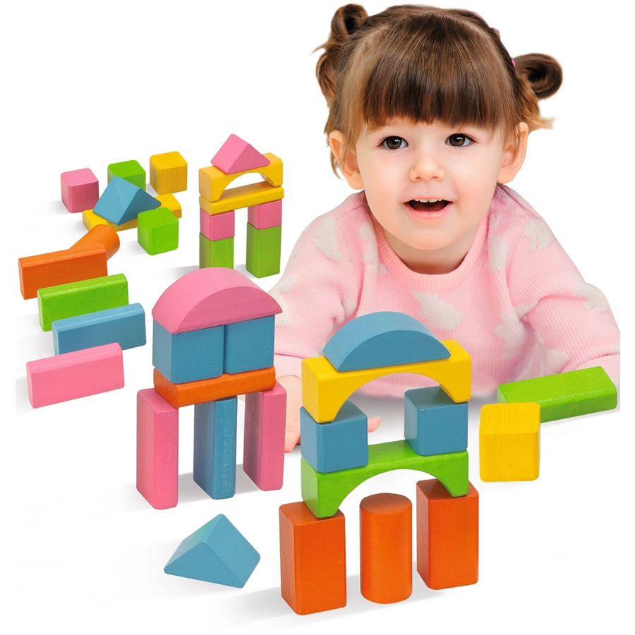 Eichhorn Bunte Holzbausteine 75 Teile