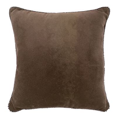 Coussin velours perlé