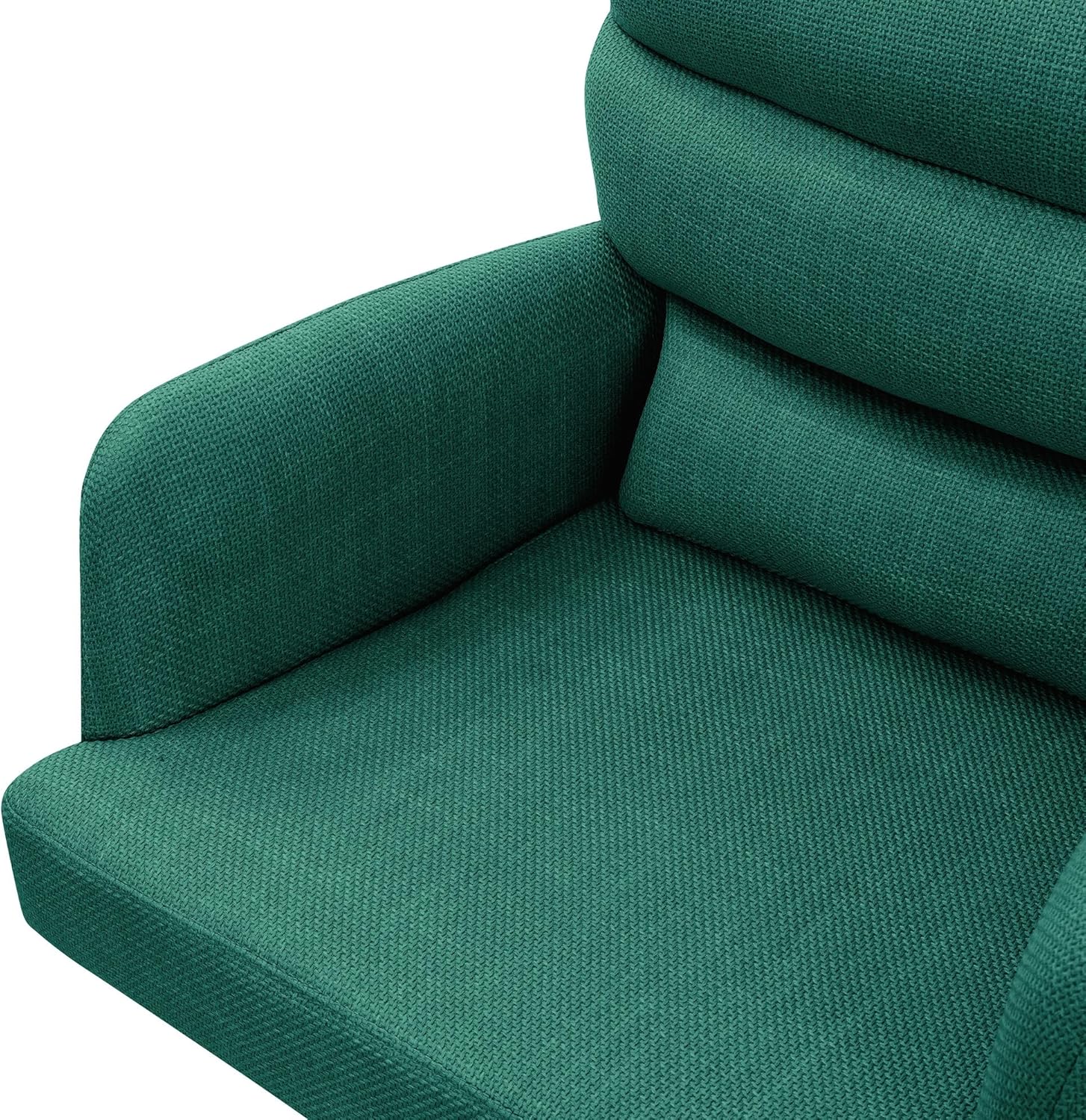 ML-Design Esszimmerstühle drehbar 6er Set Dunkelgrün, Wohnzimmerstühle mit Arm- und Rückenlehne, Drehstühle Auto-Position, Polsterstühle mit Polyesterbezug & Rückenkissen, Küchenstühle mit Metallbeine