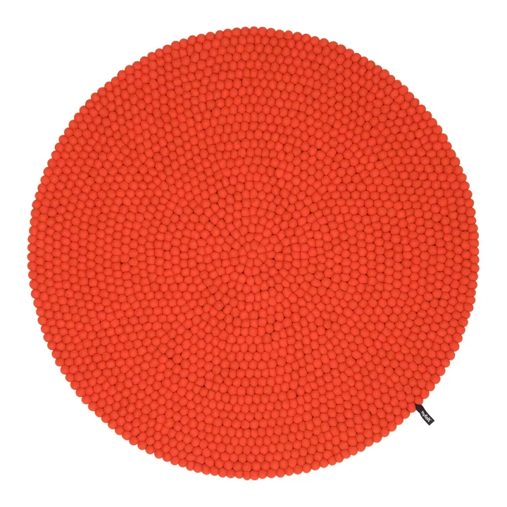 myfelt - Mats Filzkugelteppich, Ø 200 cm, rot