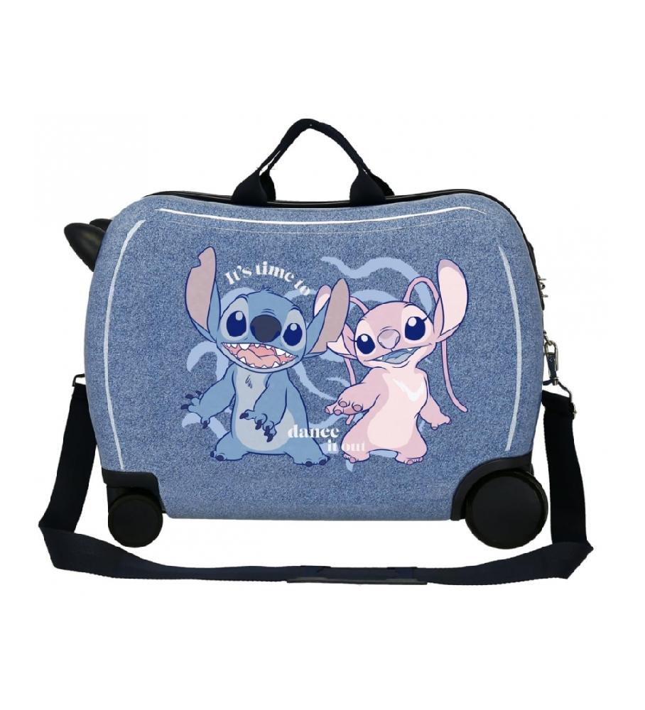 Mala Disney Stitch Dance it out com 2 rodas multidirecionais, azul