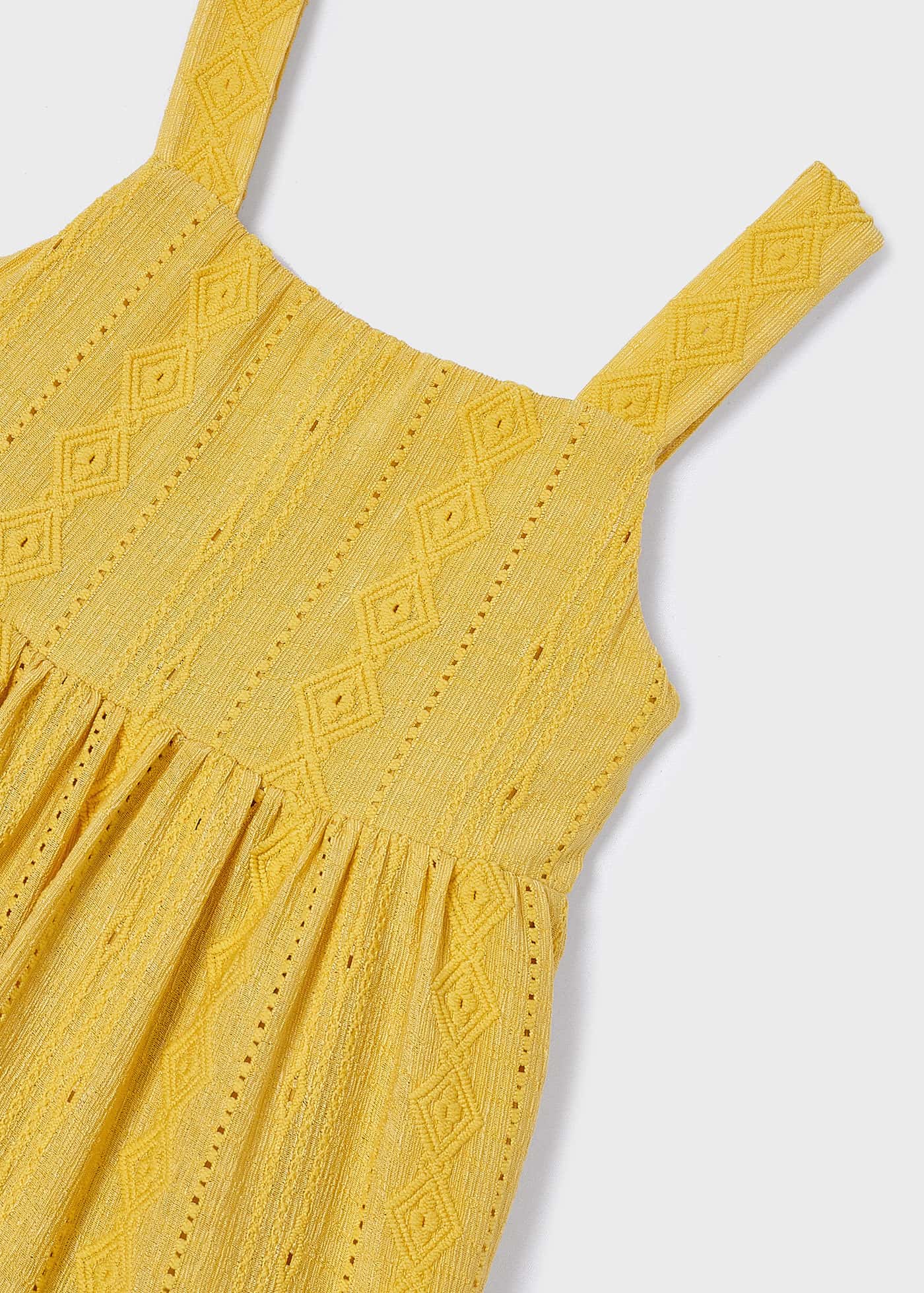 Vestido perfurado com estampa de flamingo para meninas