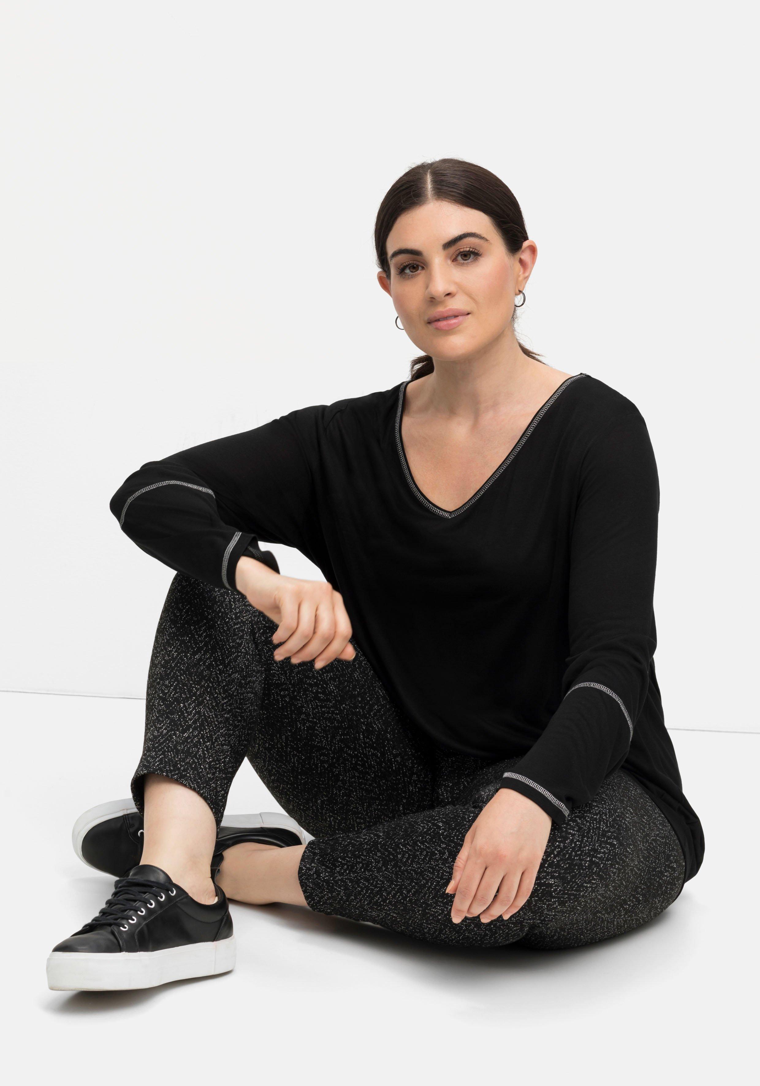 Leggings in Salz- und-Pfeffer-Optik