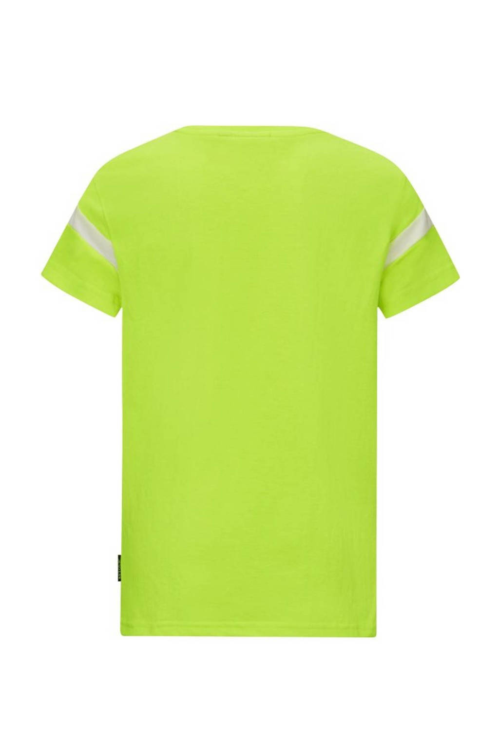 Retour Jeans T-shirt Jordan neongeel/donkerblauw