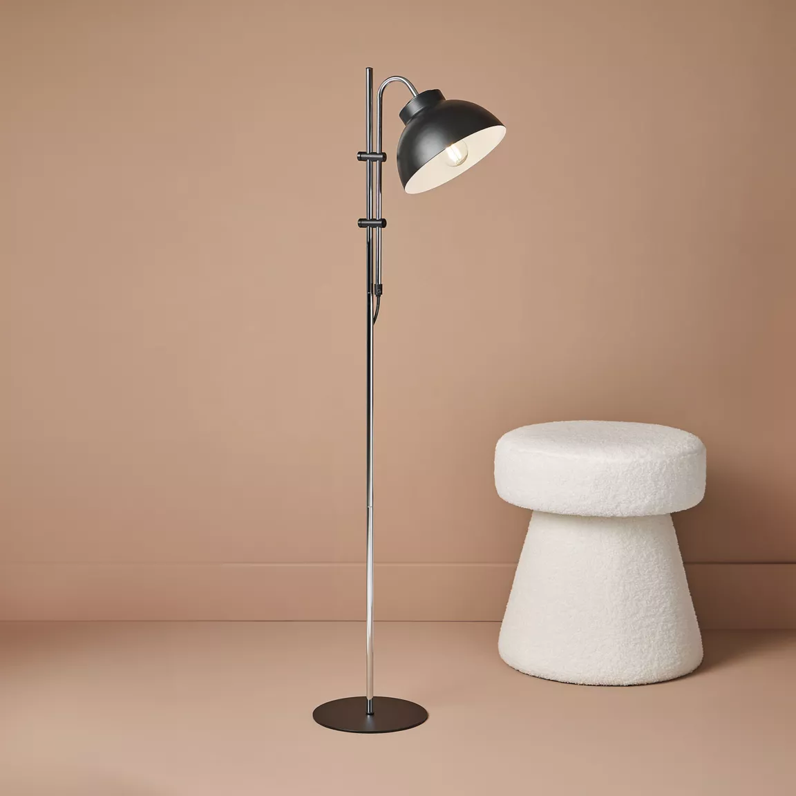 Lampe à poser ajustable (H47/115 cm) Industry métal Noir
