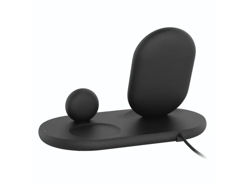 Belkin BoostCharge - Trådløs opladningsstander - 7.5 Watt - sort - for Apple AirPods; AirPods Pro; iPhone 11, 12, 7, 8, SE, X, XR, XS, XS Max; Watch
