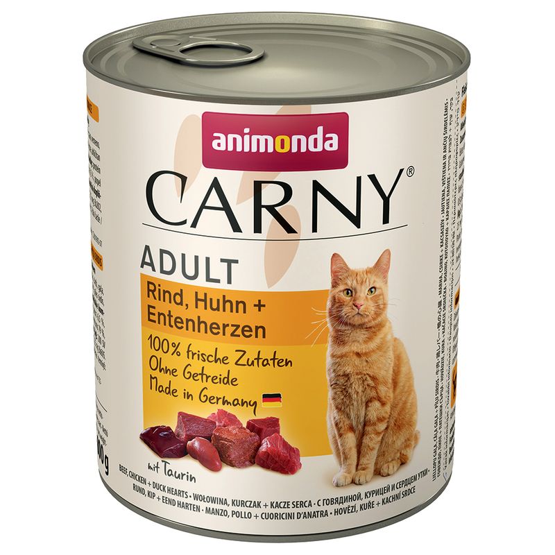Lot 3 saveurs animonda Carny Adult 6 x 800 g