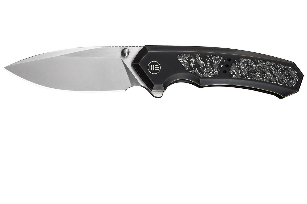 WE Knife Corwyn WE24088-3 Satin Böhler M390, Bronze Black Titanium Aluminium Foil Carbonfiber, zakmes