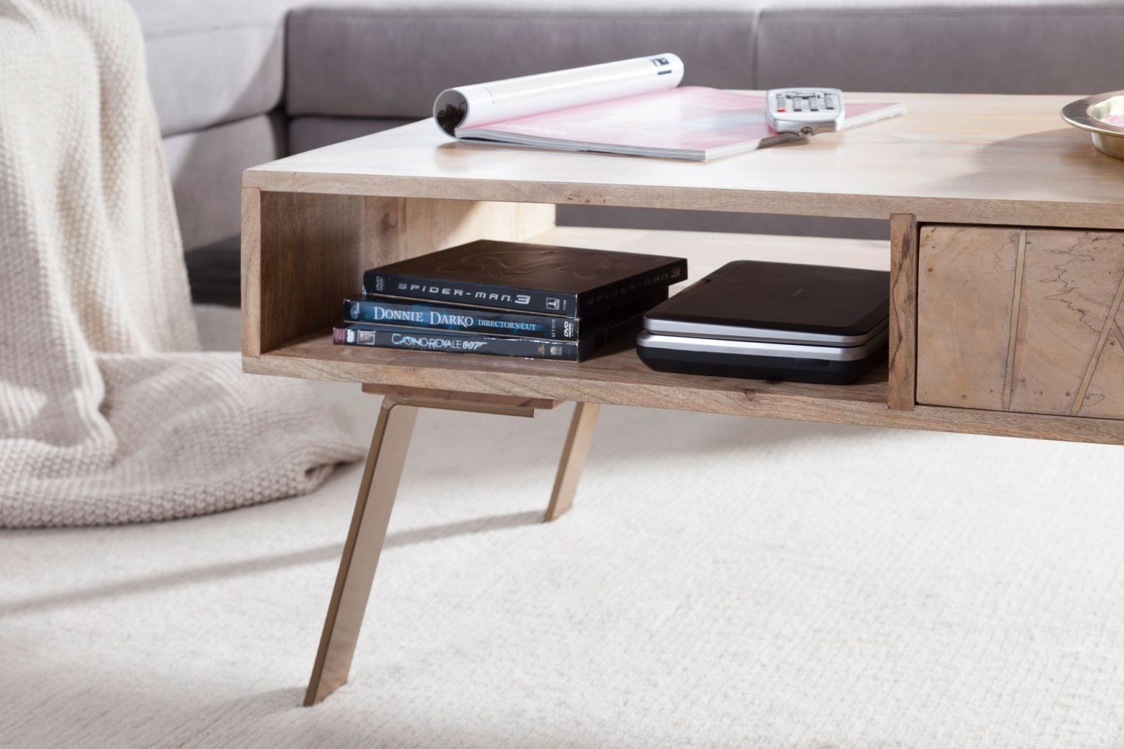 Couchtisch - Mango massiv - 95 cm