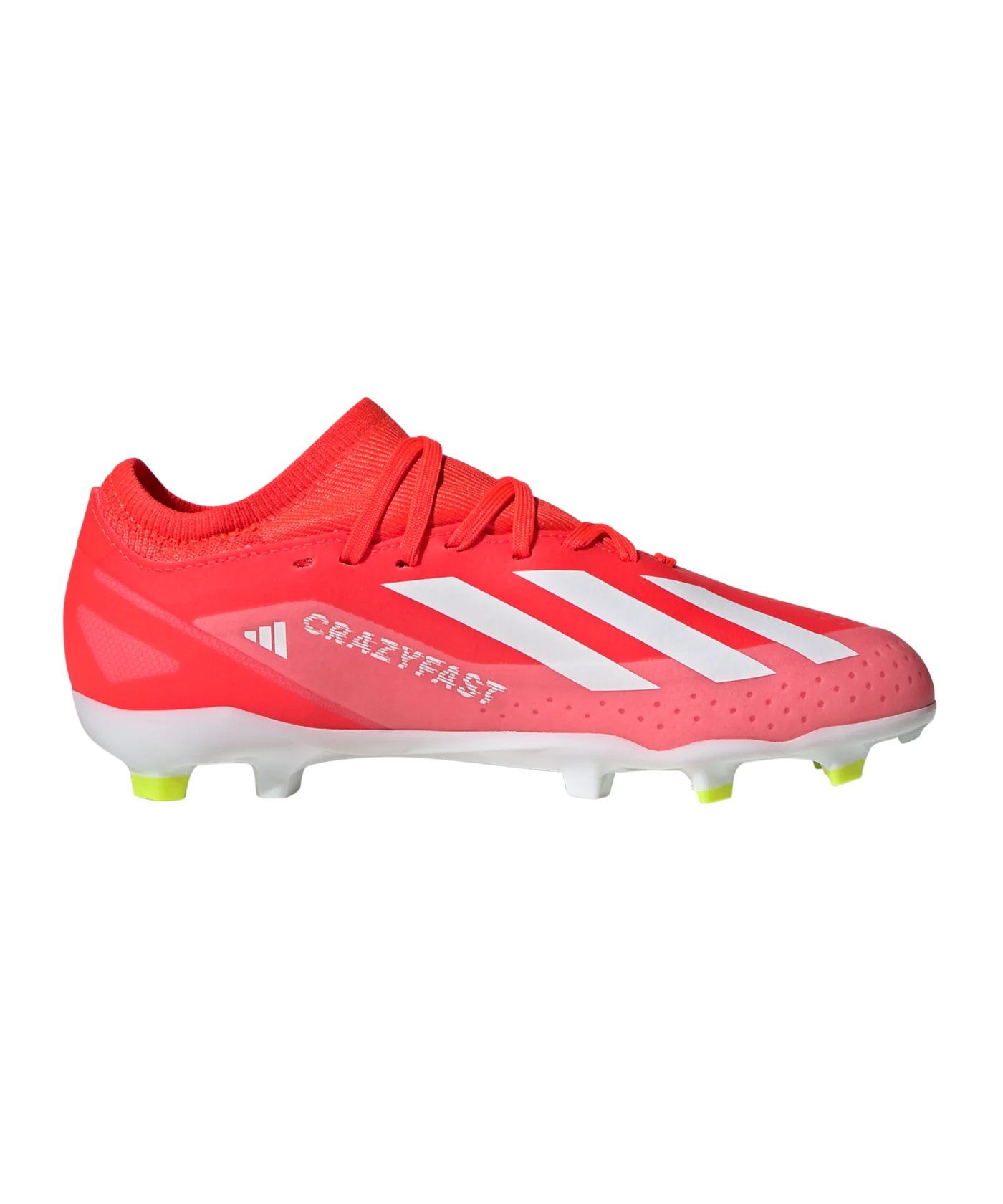 adidas X Crazyfast League FG Kids Energy Citrus Rot Weiss Gelb