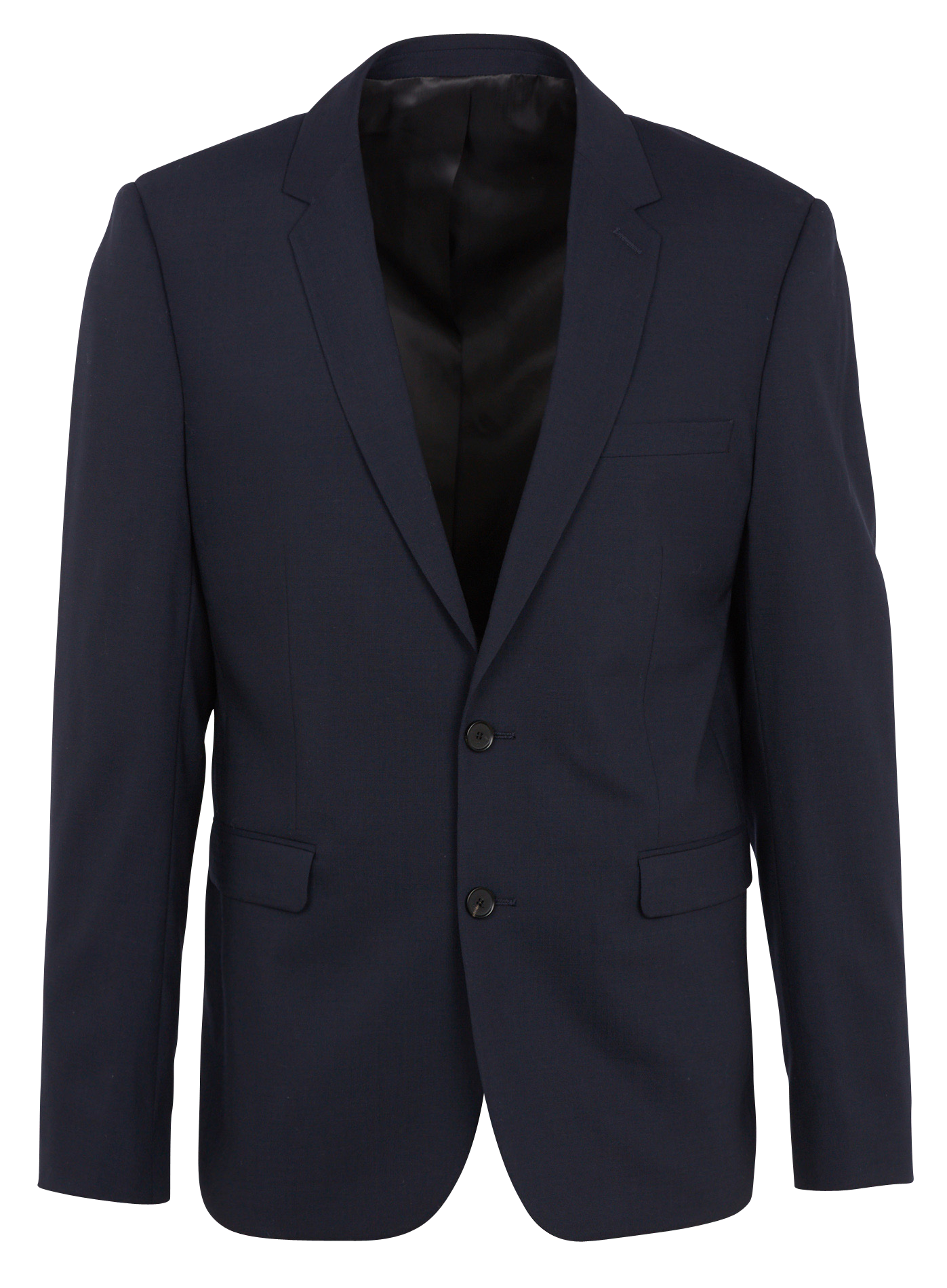 Veste col tailleur regular-fit en laine | Bleu