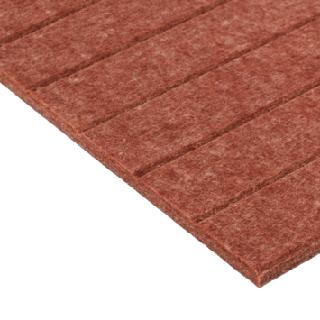 Lattenwand vilt terra, 260x52 cm dikte 8mm 2.70m²