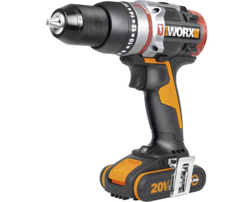WORX Nitro 20V Slagboormachine 60Nm WX354 accu-slagboormachine, borstelloze motor, inclusief koffer, 2 x 2Ah accu's en lader