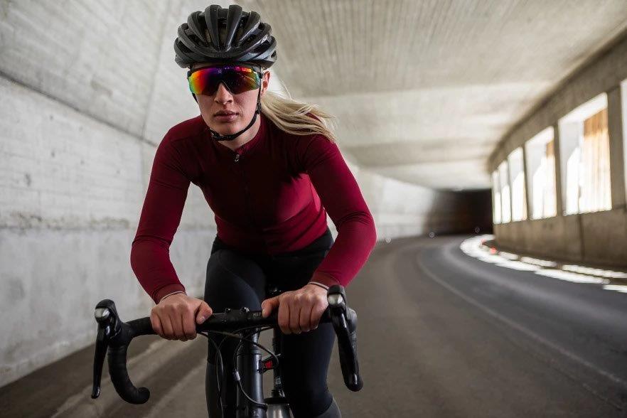 Isadore Women´s Echelon Long Sleeve Jersey, Zinfandel