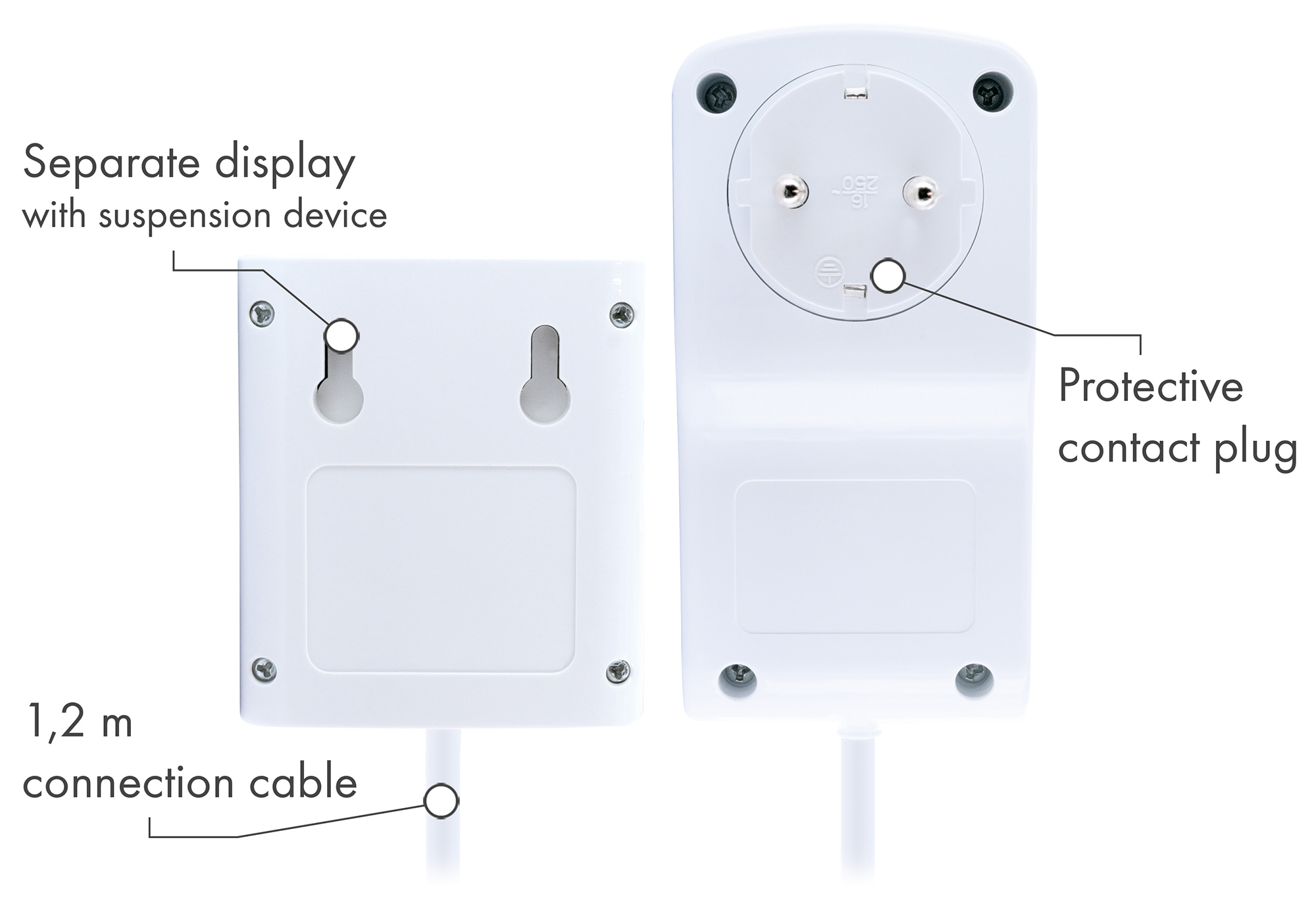 Schwaiger energiemeter met apart display