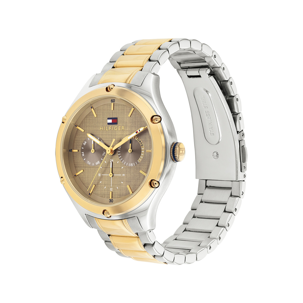 Montre TOMMY HILFIGER lexi femme bracelet acier inoxydable bicolore jaune