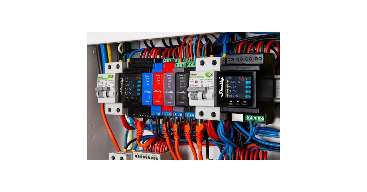 ShellyPro 4PM relais  (4-kanaals, Wifi, LAN, Bluetooth)