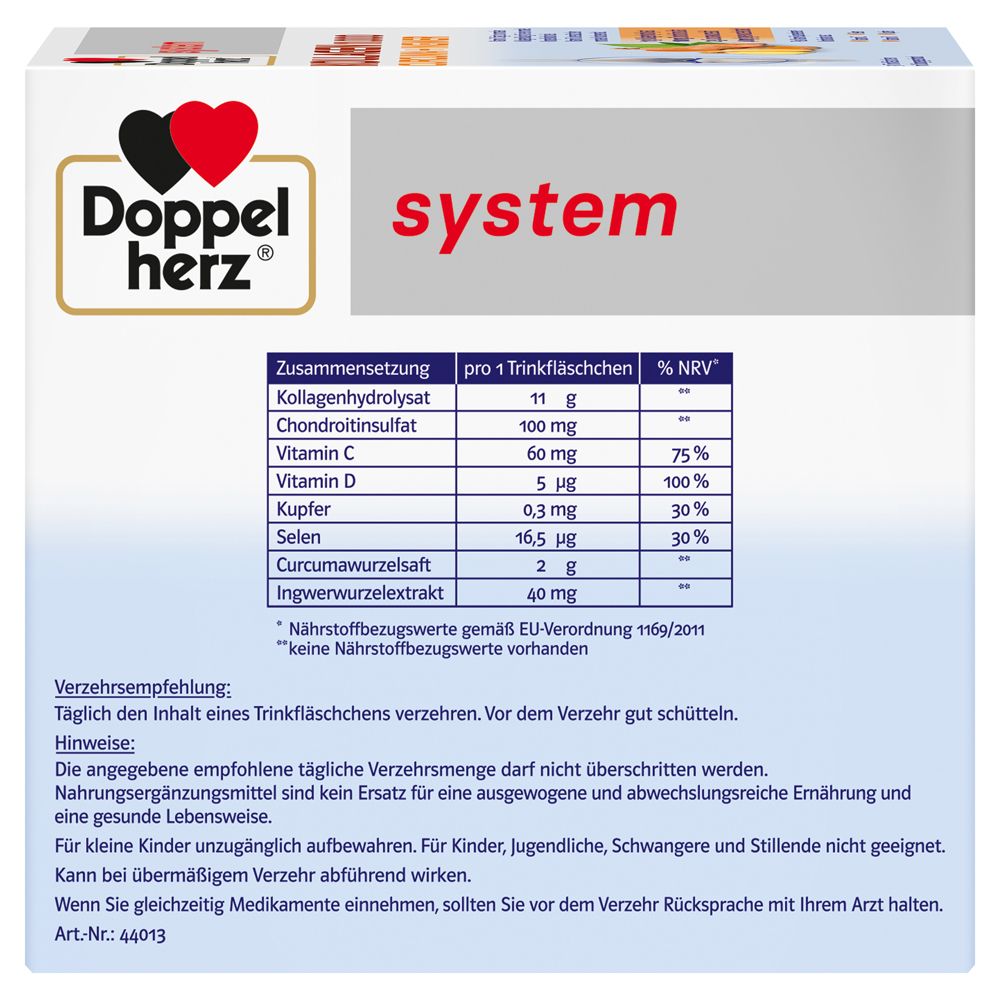 Doppelherz® system KOLLAGEN 11.000 CURCUMA + INGWER + Doppelherz Hutschenreuther Weihnachtsglocke GRATIS