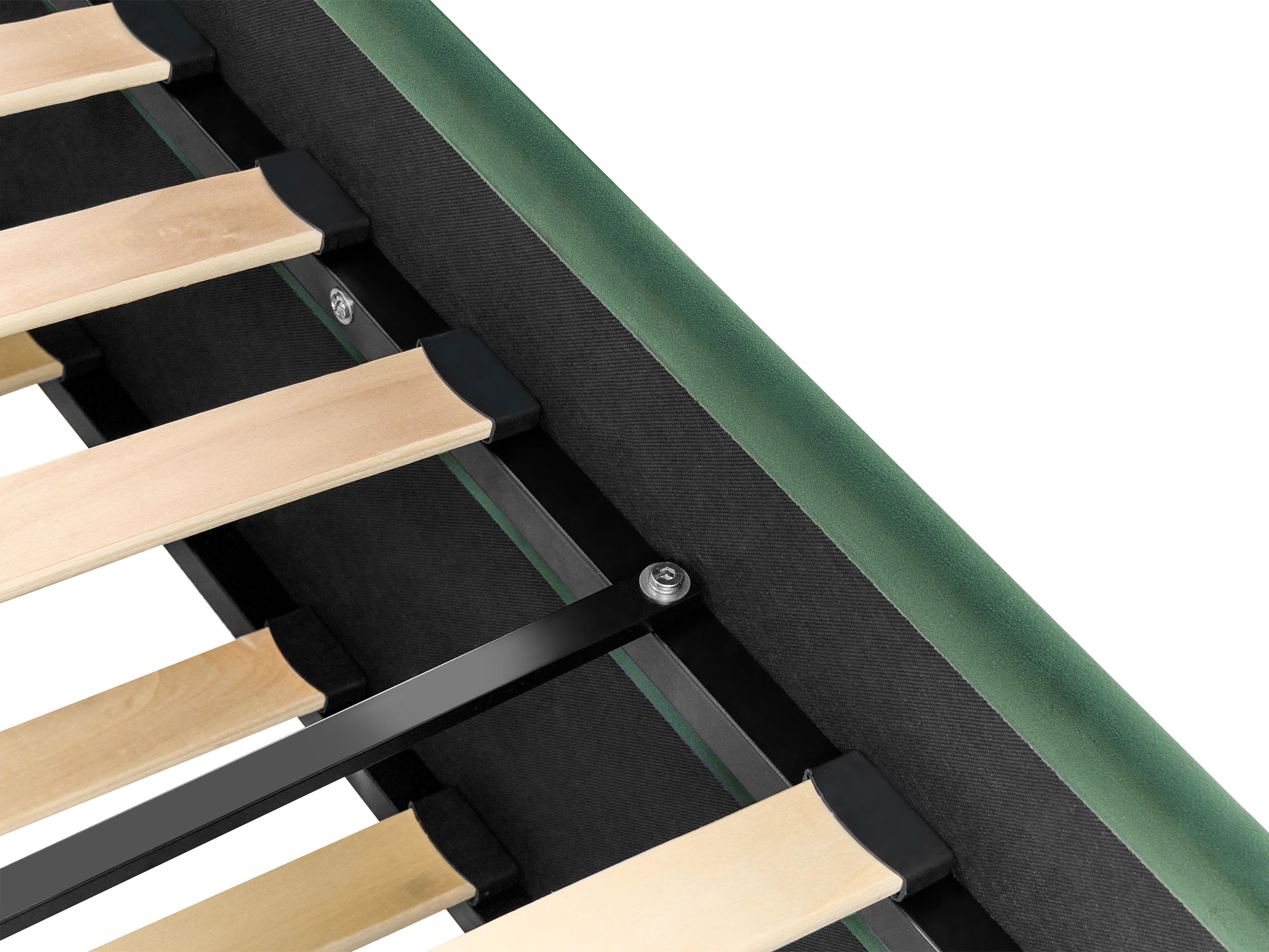 Onderschuifbed Fluweel GASSIN 90 x 200 cm Smaragdgroen