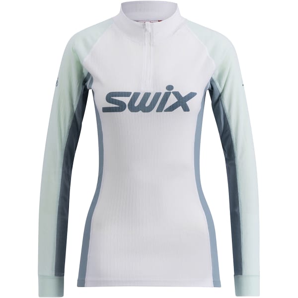 T-shirt ski de fond SWIX RACEX CLASSIC HALF ZIP W BRIGHT WHITE/ GLACIER