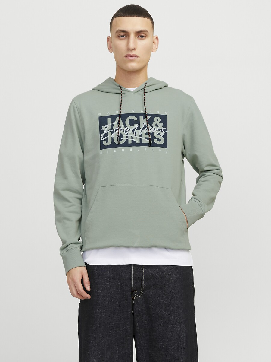 JACK & JONES<br>Moletom com capuz e logotipo