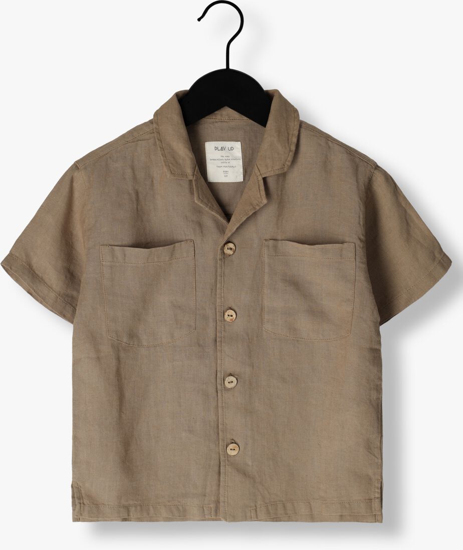 PLAY UP bruine play up blouse linen shirt